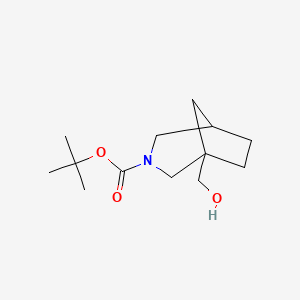 molecular formula C13H23NO3 B2726961 Tert-butyl 1-(hydroxymethyl)-3-azabicyclo[3.2.1]octane-3-carboxylate CAS No. 1781376-36-0