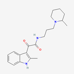 molecular formula C20H27N3O2 B2726963 2-(2-甲基-1H-吲哚-3-基)-N-(3-(2-甲基哌啶-1-基)丙基)-2-氧代乙酰胺 CAS No. 862813-78-3