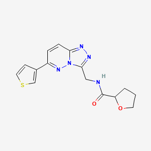 molecular formula C15H15N5O2S B2726970 N-((6-(thiophen-3-yl)-[1,2,4]triazolo[4,3-b]pyridazin-3-yl)methyl)tetrahydrofuran-2-carboxamide CAS No. 1903516-00-6