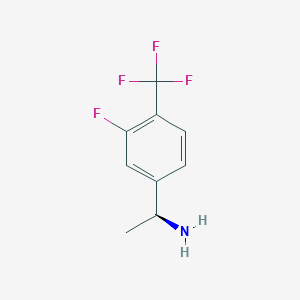 molecular formula C9H9F4N B2726975 (S)-1-(3-Fluoro-4-(trifluoromethyl)phenyl)ethanamine CAS No. 1241683-05-5