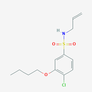 molecular formula C13H18ClNO3S B272698 N-allyl-3-butoxy-4-chlorobenzenesulfonamide 