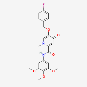 molecular formula C23H23FN2O6 B2726983 5-((4-fluorobenzyl)oxy)-1-methyl-4-oxo-N-(3,4,5-trimethoxyphenyl)-1,4-dihydropyridine-2-carboxamide CAS No. 1021223-16-4