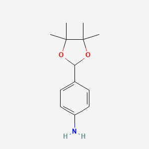 molecular formula C13H19NO2 B2726984 4-(4,4,5,5-Tetramethyl-1,3-dioxolan-2-yl)aniline CAS No. 405277-41-0