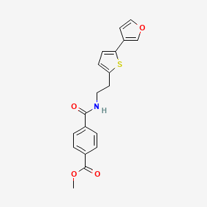 molecular formula C19H17NO4S B2726987 甲基 4-((2-(5-(呋喃-3-基)噻吩-2-基)乙基)氨基甲酰基)苯甲酸酯 CAS No. 2034595-82-7