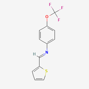 molecular formula C12H8F3NOS B2726989 1-噻吩-2-基-N-[4-(三氟甲氧基)苯基]甲亚胺 CAS No. 390788-29-1
