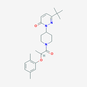 6-Tert-butyl-2-[1-[2-(2,5-dimethylphenoxy)propanoyl]piperidin-4-yl]pyridazin-3-one