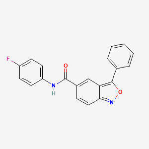 molecular formula C20H13FN2O2 B2727006 N-(4-fluorophenyl)-3-phenyl-2,1-benzoxazole-5-carboxamide CAS No. 887349-46-4