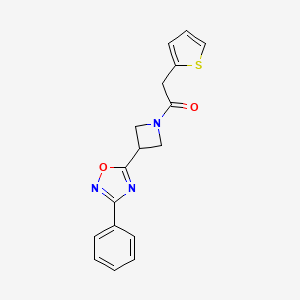 molecular formula C17H15N3O2S B2727010 1-甲基-3-(2-甲基吡唑-3-基)哌啶-4-甲酸;二盐酸盐 CAS No. 1251634-73-7