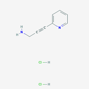 molecular formula C8H10Cl2N2 B2727028 3-(Pyridin-2-yl)prop-2-yn-1-amine dihydrochloride CAS No. 777856-63-0