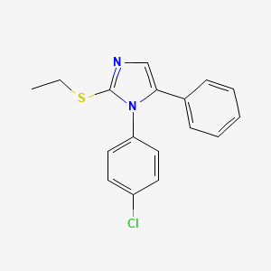molecular formula C17H15ClN2S B2727040 1-(4-chlorophenyl)-2-(ethylthio)-5-phenyl-1H-imidazole CAS No. 1226451-31-5