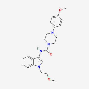 molecular formula C23H28N4O3 B2727049 N-(1-(2-methoxyethyl)-1H-indol-3-yl)-4-(4-methoxyphenyl)piperazine-1-carboxamide CAS No. 941908-67-4