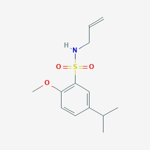 molecular formula C13H19NO3S B272705 N-allyl-5-isopropyl-2-methoxybenzenesulfonamide 