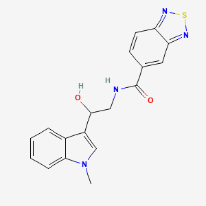N-(2-hydroxy-2-(1-methyl-1H-indol-3-yl)ethyl)benzo[c][1,2,5]thiadiazole-5-carboxamide