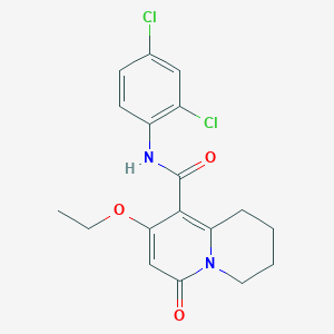N-(2,4-dichlorophenyl)-8-ethoxy-6-oxo-1,3,4,6-tetrahydro-2H-quinolizine-9-carboxamide