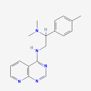 molecular formula C18H21N5 B2727071 N,N-Dimethyl-1-(4-methylphenyl)-N'-pyrido[2,3-d]pyrimidin-4-ylethane-1,2-diamine CAS No. 2380056-84-6