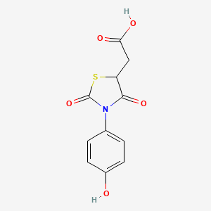 molecular formula C11H9NO5S B2727077 [3-(4-Hydroxy-phenyl)-2,4-dioxo-thiazolidin-5-yl]-acetic acid CAS No. 302949-04-8