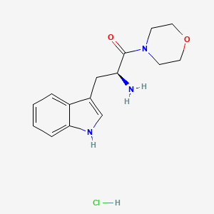 molecular formula C15H20ClN3O2 B2727082 (2S)-2-amino-3-(1H-indol-3-yl)-1-(morpholin-4-yl)propan-1-one hydrochloride CAS No. 200865-38-9