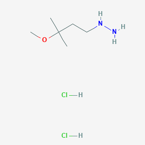 molecular formula C6H18Cl2N2O B2727085 (3-甲氧基-3-甲基丁基)肼二盐酸盐 CAS No. 1355355-72-4