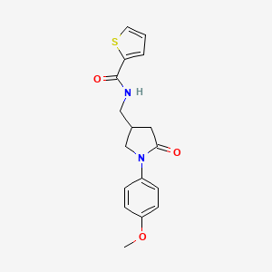 N-((1-(4-methoxyphenyl)-5-oxopyrrolidin-3-yl)methyl)thiophene-2-carboxamide