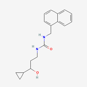 molecular formula C18H22N2O2 B2727097 1-(3-Cyclopropyl-3-hydroxypropyl)-3-(naphthalen-1-ylmethyl)urea CAS No. 1396843-24-5