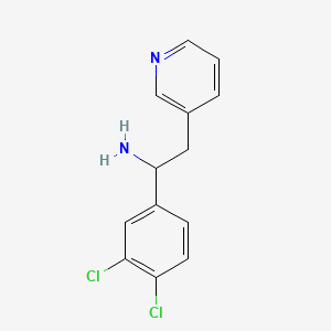 molecular formula C13H12Cl2N2 B2727102 1-(3,4-Dichlorophenyl)-2-pyridin-3-ylethanamine CAS No. 1281508-09-5