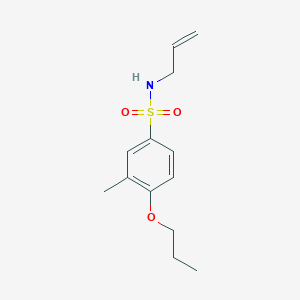 molecular formula C13H19NO3S B272711 N-allyl-3-methyl-4-propoxybenzenesulfonamide 