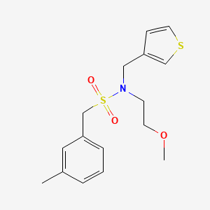 molecular formula C16H21NO3S2 B2727115 N-(2-methoxyethyl)-N-(thiophen-3-ylmethyl)-1-(m-tolyl)methanesulfonamide CAS No. 1226443-54-4