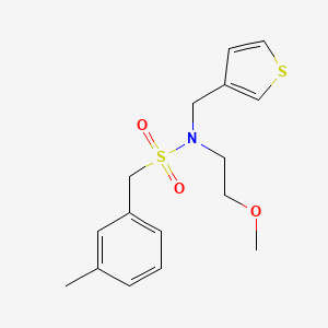 molecular formula C16H21NO3S2 B2727115 N-(2-甲氧基乙基)-N-(噻吩-3-基甲基)-1-(间甲苯基)甲磺酰胺 CAS No. 1226443-54-4