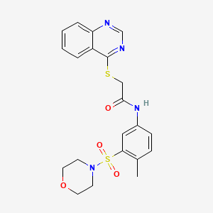 N-(4-methyl-3-morpholin-4-ylsulfonylphenyl)-2-quinazolin-4-ylsulfanylacetamide