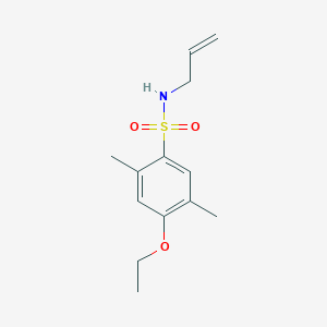 molecular formula C13H19NO3S B272712 N-allyl-4-ethoxy-2,5-dimethylbenzenesulfonamide 