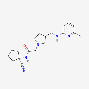 molecular formula C19H27N5O B2727121 N-(1-cyanocyclopentyl)-2-(3-{[(6-methylpyridin-2-yl)amino]methyl}pyrrolidin-1-yl)acetamide CAS No. 1280924-78-8