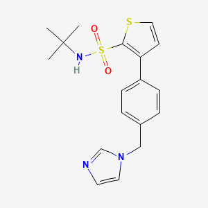 3-(4-((1H-imidazol-1-yl)methyl)phenyl)-N-(tert-butyl)thiophene-2-sulfonamide