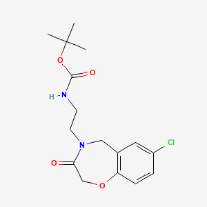 tert-butyl (2-(7-chloro-3-oxo-2,3-dihydrobenzo[f][1,4]oxazepin-4(5H)-yl)ethyl)carbamate