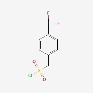 molecular formula C9H9ClF2O2S B2727141 [4-(1,1-二氟乙基)苯基]甲磺酰氯 CAS No. 1891900-27-8