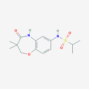 N-(3,3-dimethyl-4-oxo-2,3,4,5-tetrahydrobenzo[b][1,4]oxazepin-7-yl)propane-2-sulfonamide
