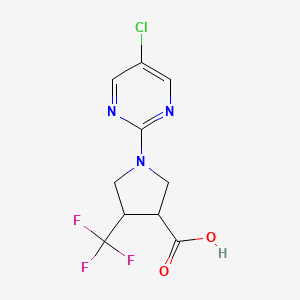 1-(5-Chloropyrimidin-2-yl)-4-(trifluoromethyl)pyrrolidine-3-carboxylic acid