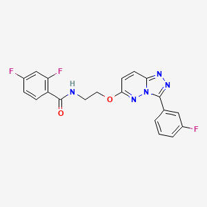 2,4-difluoro-N-(2-((3-(3-fluorophenyl)-[1,2,4]triazolo[4,3-b]pyridazin-6-yl)oxy)ethyl)benzamide