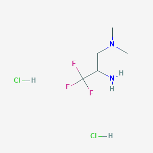 3,3,3-Trifluoro-1-N,1-N-dimethylpropane-1,2-diamine;dihydrochloride
