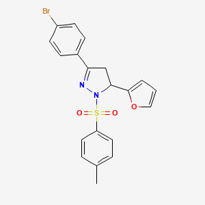 3-(4-bromophenyl)-5-(furan-2-yl)-1-tosyl-4,5-dihydro-1H-pyrazole