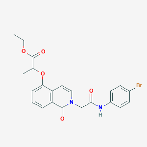 Ethyl 2-[2-[2-(4-bromoanilino)-2-oxoethyl]-1-oxoisoquinolin-5-yl]oxypropanoate