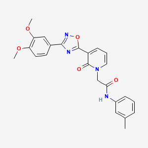 2-[3-[3-(3,4-dimethoxyphenyl)-1,2,4-oxadiazol-5-yl]-2-oxopyridin-1(2H)-yl]-N-(3-methylphenyl)acetamide