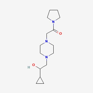 2-(4-(2-Cyclopropyl-2-hydroxyethyl)piperazin-1-yl)-1-(pyrrolidin-1-yl)ethanone