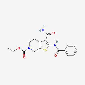 ethyl 2-benzamido-3-carbamoyl-4,5-dihydrothieno[2,3-c]pyridine-6(7H)-carboxylate
