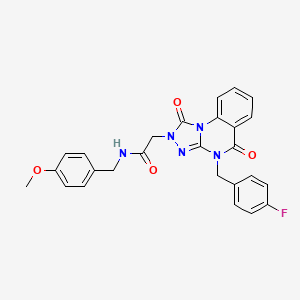 2-(4-(4-fluorobenzyl)-1,5-dioxo-4,5-dihydro-[1,2,4]triazolo[4,3-a]quinazolin-2(1H)-yl)-N-(4-methoxybenzyl)acetamide