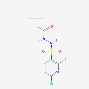N'-(6-Chloro-2-fluoropyridin-3-yl)sulfonyl-3,3-dimethylbutanehydrazide