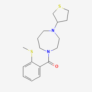 (2-(Methylthio)phenyl)(4-(tetrahydrothiophen-3-yl)-1,4-diazepan-1-yl)methanone
