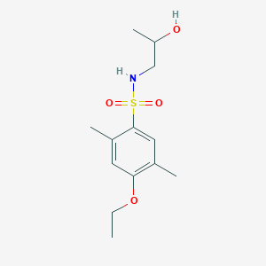 molecular formula C13H21NO4S B272718 4-ethoxy-N-(2-hydroxypropyl)-2,5-dimethylbenzenesulfonamide 
