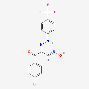 3-(4-Bromophenyl)-3-oxo-2-{2-[4-(trifluoromethyl)phenyl]hydrazono}propanal oxime