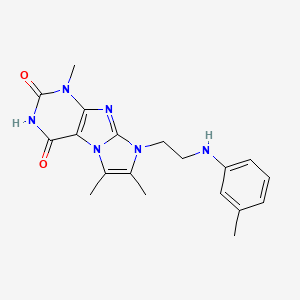 1,6,7-trimethyl-8-(2-(m-tolylamino)ethyl)-1H-imidazo[2,1-f]purine-2,4(3H,8H)-dione