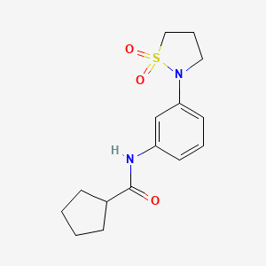 N-(3-(1,1-dioxidoisothiazolidin-2-yl)phenyl)cyclopentanecarboxamide